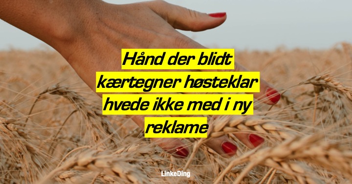 Skuddet 'hånd-på-hvede' glimrer ved sit fravær i ny visuel disruption af 10 års standard inden for holdningskommunikation.